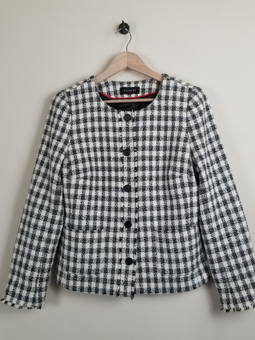 Talbots Checked Jacket Size 8